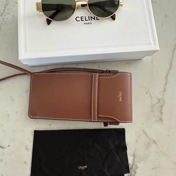 Celine Gold and Black Sunglasses - Picture 3 of 8